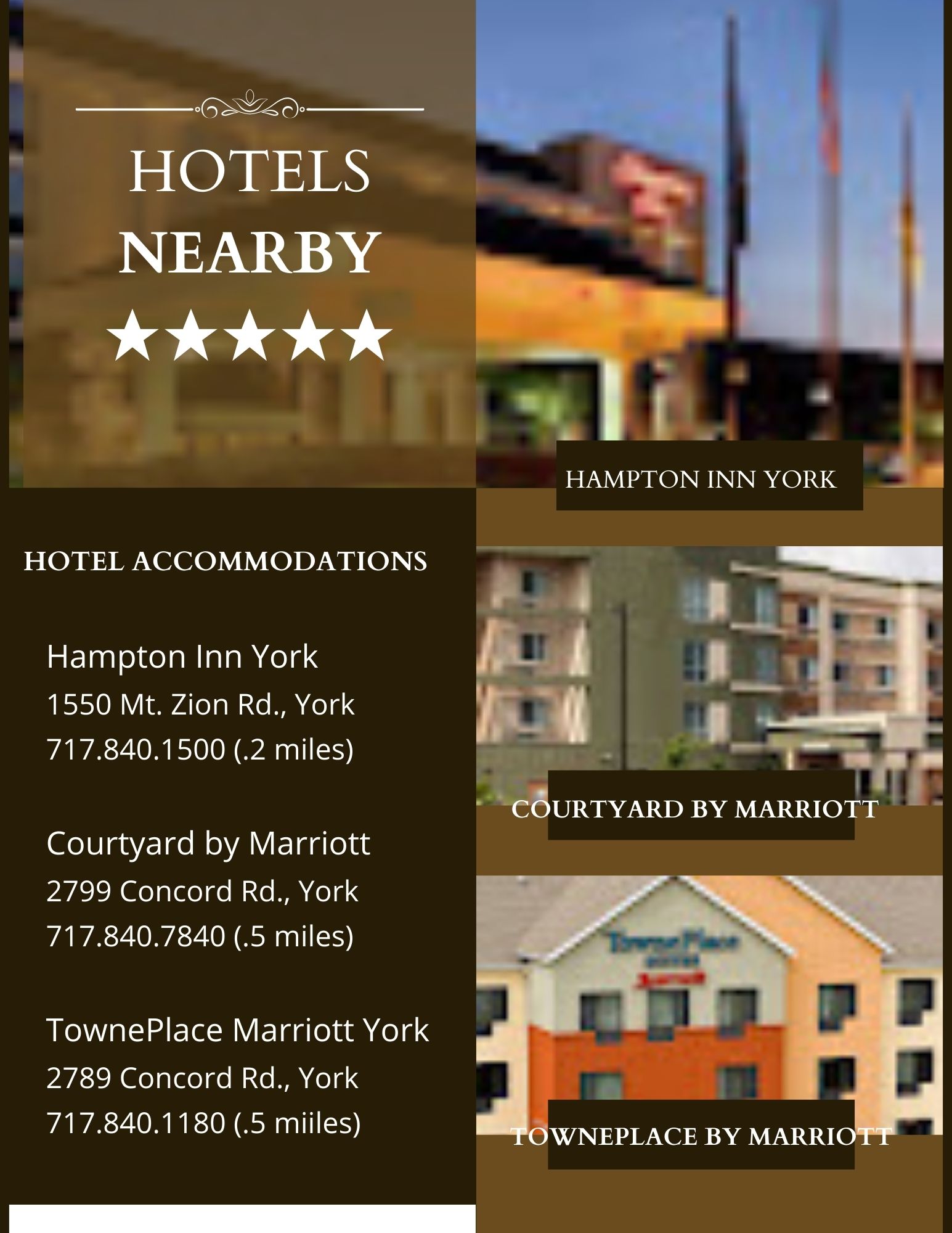 HOTELS NEARBY YORK